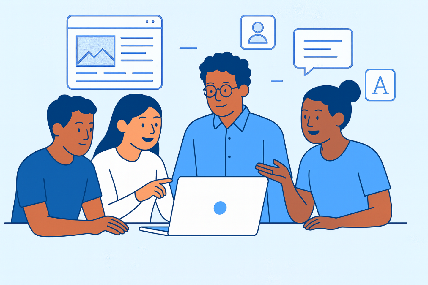 Website discovery process wrap-up meeting confirming scope and timelines.